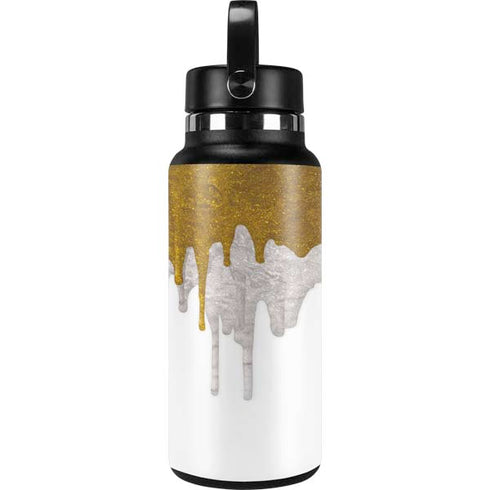 Paint Splatter Gold Hydro Flask 32oz Wide Mouth Skin