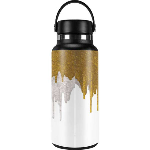 Paint Splatter Gold Hydro Flask 32oz Wide Mouth Skin