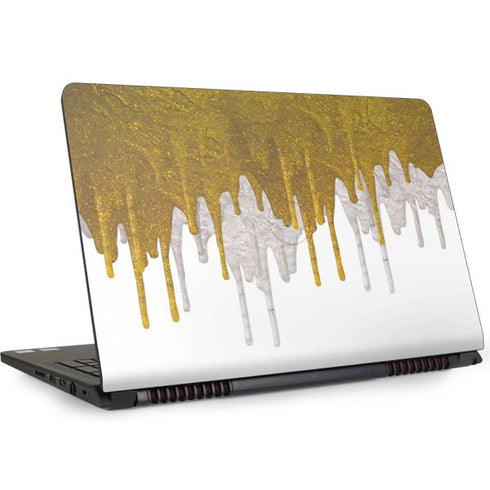 Paint Splatter Gold Dell Inspiron Skin