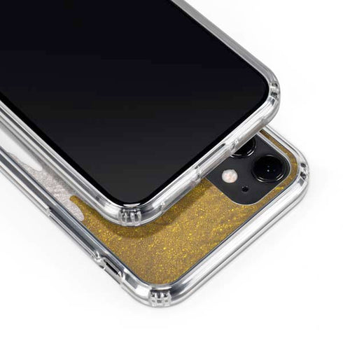 Paint Splatter Gold iPhone 11 Clear Case