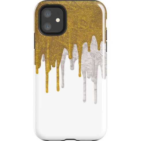 Paint Splatter Gold iPhone 11 Impact Case