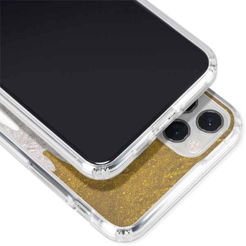 Paint Splatter Gold iPhone 11 Pro Clear Case