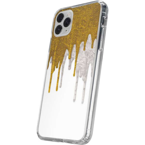Paint Splatter Gold iPhone 11 Pro Clear Case