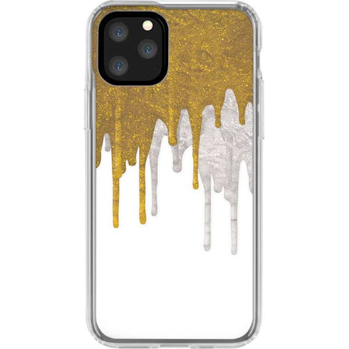 Paint Splatter Gold iPhone 11 Pro Clear Case