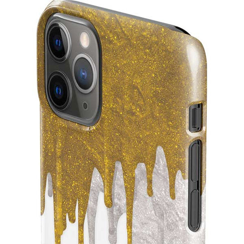 Paint Splatter Gold iPhone 11 Pro Lite Case