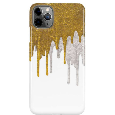 Paint Splatter Gold iPhone 11 Pro Max Lite Case