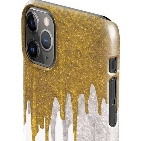 Paint Splatter Gold iPhone 11 Pro Max Lite Case