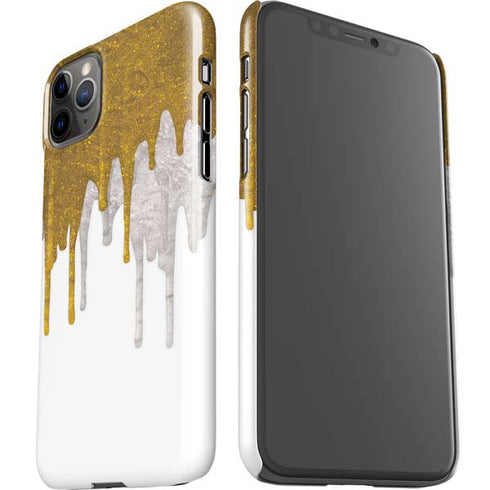 Paint Splatter Gold iPhone 11 Pro Max Lite Case