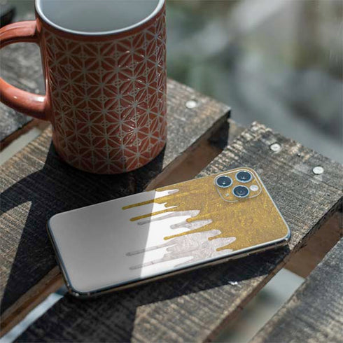 Paint Splatter Gold iPhone 11 Pro Max Skin