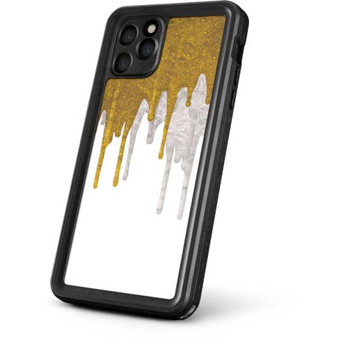 Paint Splatter Gold iPhone 11 Pro Waterproof Case