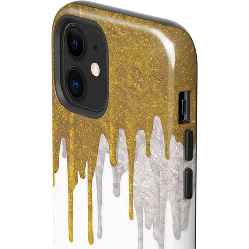 Paint Splatter Gold iPhone 12 Impact Case