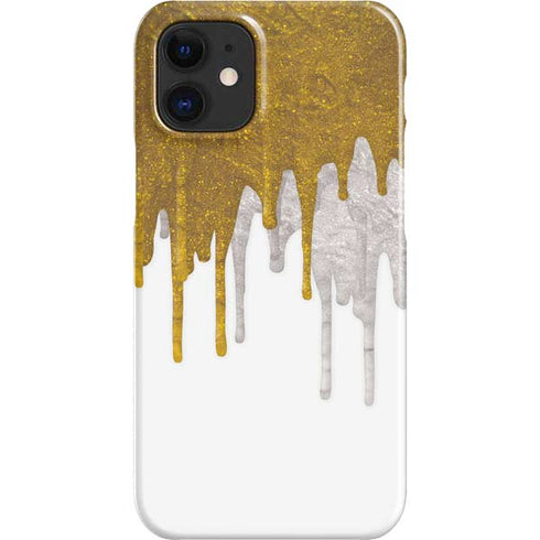 Paint Splatter Gold iPhone 12 Mini Lite Case