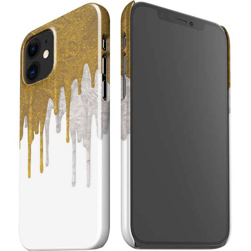 Paint Splatter Gold iPhone 12 Mini Lite Case