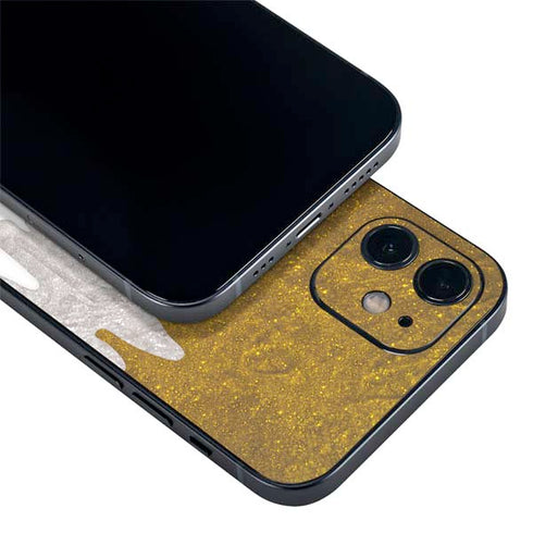 Paint Splatter Gold iPhone 12 Mini Skin