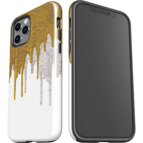 Paint Splatter Gold iPhone 12 Pro Max Impact Case