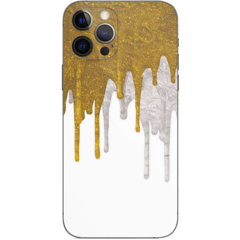Paint Splatter Gold iPhone 12 Pro Skin