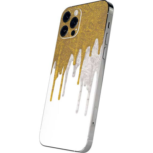 Paint Splatter Gold iPhone 12 Pro Skin