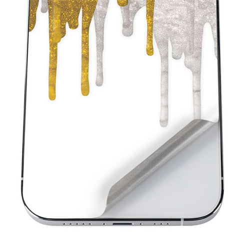 Paint Splatter Gold iPhone 12 Pro Skin