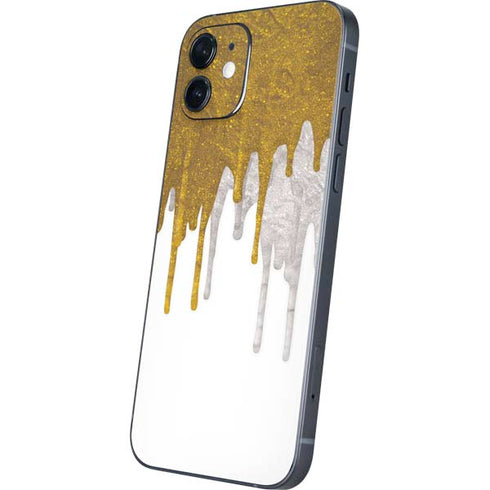 Paint Splatter Gold iPhone 12 Skin