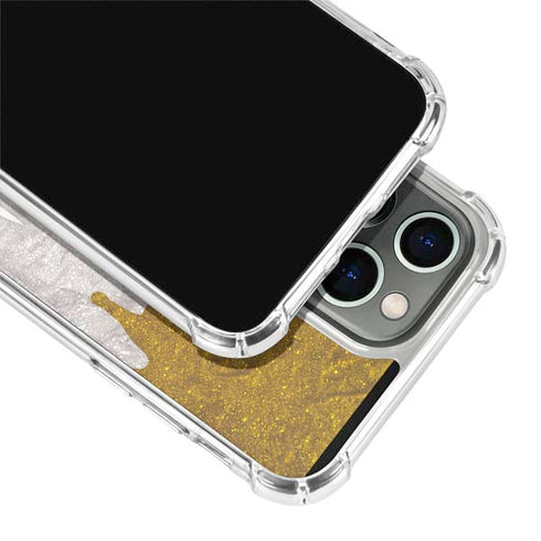Paint Splatter Gold iPhone 13 Pro Clear Case