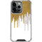 Paint Splatter Gold iPhone 15 Pro Clear Case