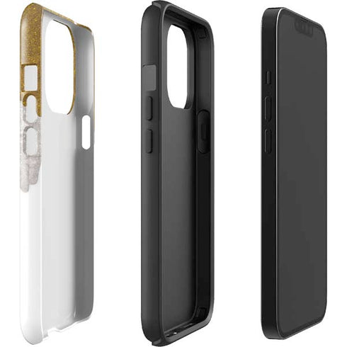 Paint Splatter Gold iPhone 14 Pro Impact Case