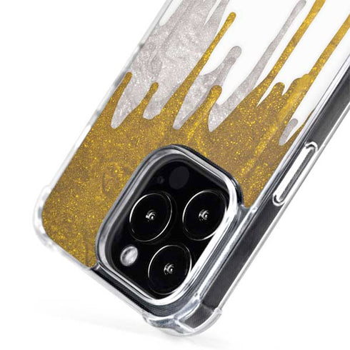 Paint Splatter Gold iPhone 14 Pro MagSafe Case