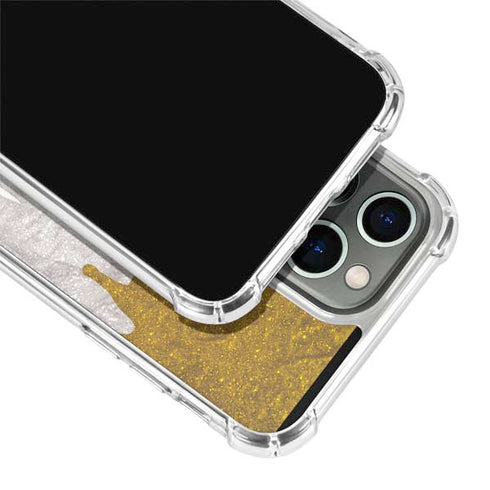 Paint Splatter Gold iPhone 15 Pro Max Clear Case