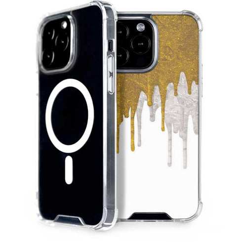 Paint Splatter Gold iPhone 14 Pro Max MagSafe Case