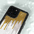 Paint Splatter Gold iPhone 14 Pro Max Waterproof Case