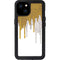 Paint Splatter Gold iPhone 15 Plus Waterproof Case
