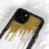 Paint Splatter Gold iPhone 15 Plus Waterproof Case