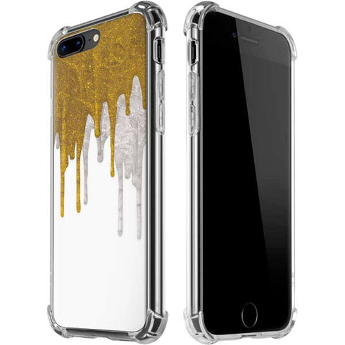 Paint Splatter Gold iPhone 7/8 Plus Clear Case
