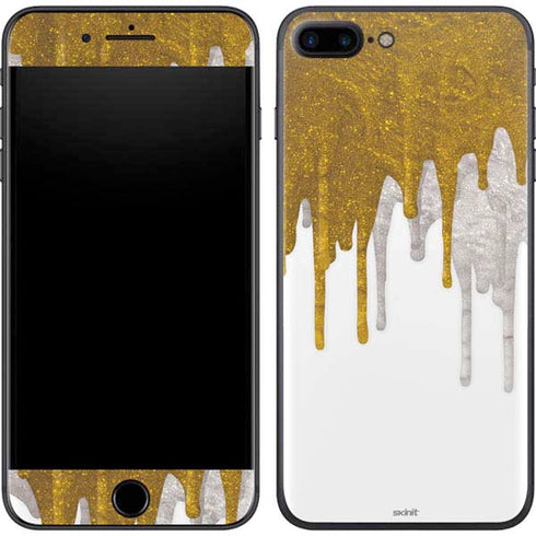 Paint Splatter Gold iPhone 8 Plus Skin