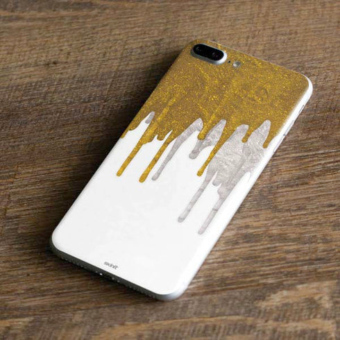 Paint Splatter Gold iPhone 8 Plus Skin
