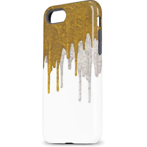 Paint Splatter Gold iPhone 8 Pro Case