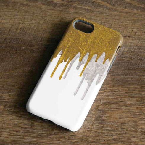 Paint Splatter Gold iPhone 8 Pro Case