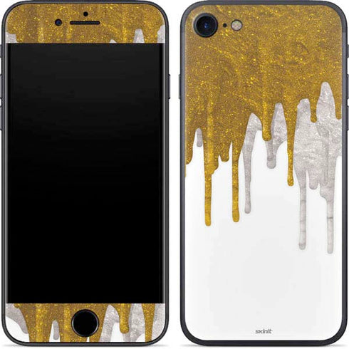 Paint Splatter Gold iPhone 8 Skin