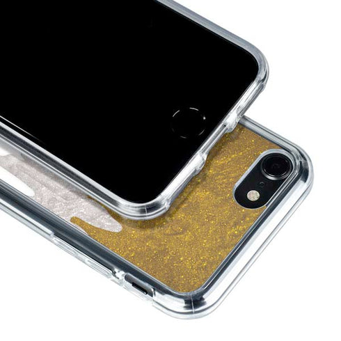 Paint Splatter Gold iPhone SE (2nd & 3rd Gen) Clear Case