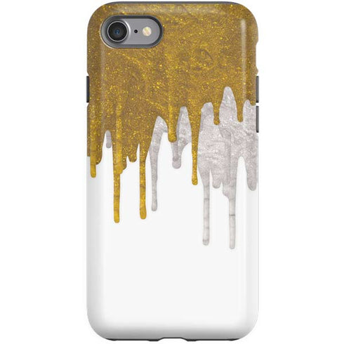 Paint Splatter Gold iPhone SE (2nd & 3rd Gen) Pro Case