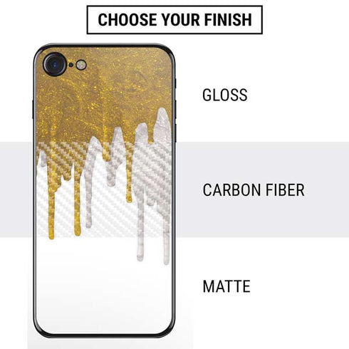 Paint Splatter Gold iPhone SE (2nd & 3rd Gen) Skin