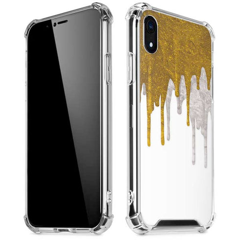 Paint Splatter Gold iPhone XR Clear Case