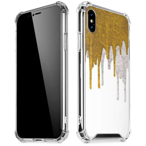 Paint Splatter Gold iPhone XS Max Clear Case