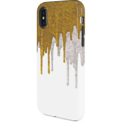 Paint Splatter Gold iPhone XS Pro Case