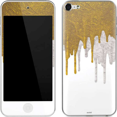 Paint Splatter Gold Apple iPod Skin