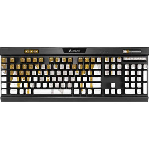 Paint Splatter Gold K95 RGB PLATINUM Mechanical Gaming Keyboard Skin