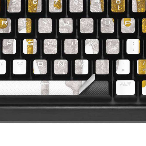Paint Splatter Gold K95 RGB PLATINUM Mechanical Gaming Keyboard Skin