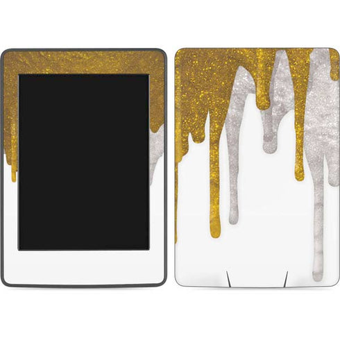 Paint Splatter Gold Amazon Kindle Skin