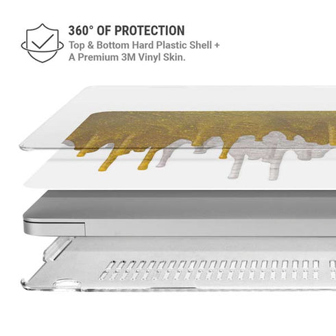 Paint Splatter Gold MacBook Air 13in M1 (2021) Case plus Skin