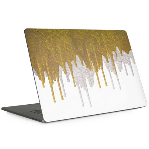 Paint Splatter Gold Apple MacBook Pro 15-inch Skin